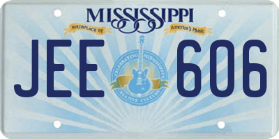 MS license plate JEE606