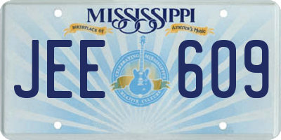 MS license plate JEE609