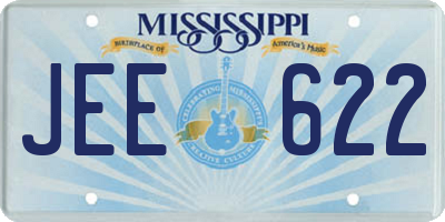 MS license plate JEE622
