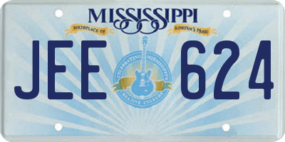 MS license plate JEE624
