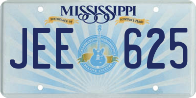 MS license plate JEE625