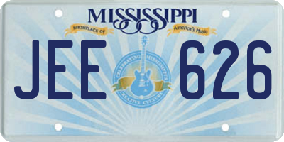 MS license plate JEE626