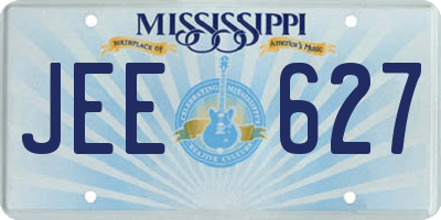 MS license plate JEE627
