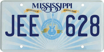 MS license plate JEE628