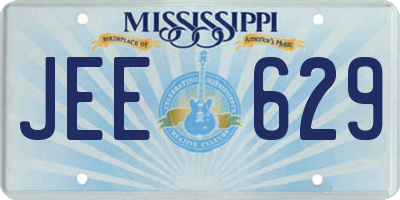 MS license plate JEE629