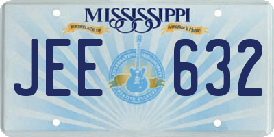 MS license plate JEE632