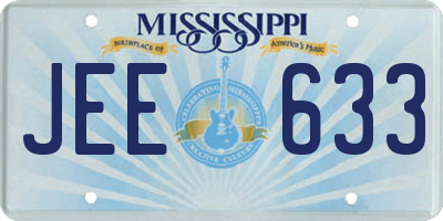 MS license plate JEE633