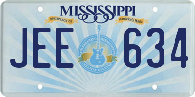 MS license plate JEE634