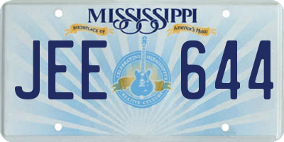 MS license plate JEE644