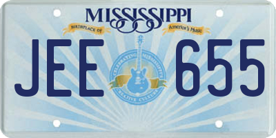 MS license plate JEE655