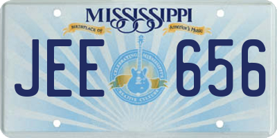 MS license plate JEE656