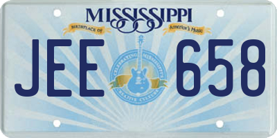 MS license plate JEE658