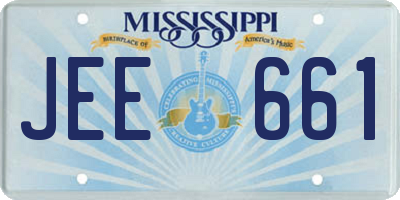 MS license plate JEE661