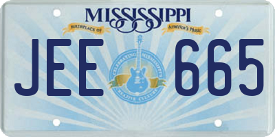 MS license plate JEE665