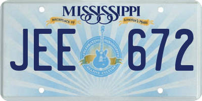 MS license plate JEE672