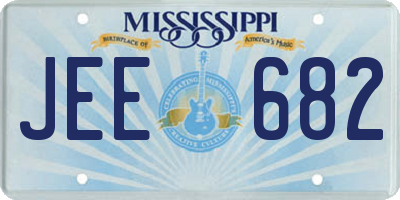 MS license plate JEE682