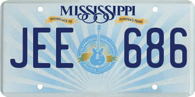 MS license plate JEE686