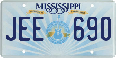 MS license plate JEE690
