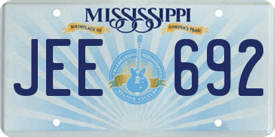 MS license plate JEE692