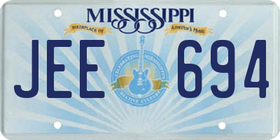 MS license plate JEE694
