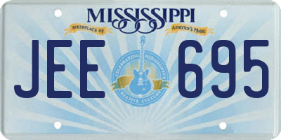 MS license plate JEE695