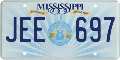 MS license plate JEE697
