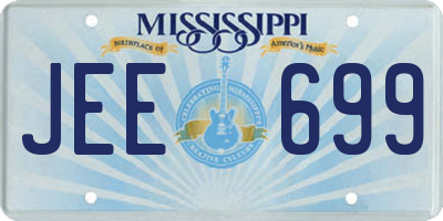 MS license plate JEE699