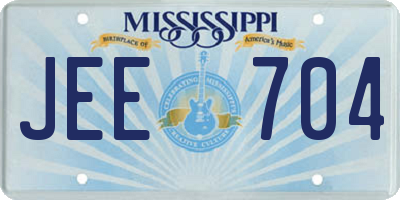 MS license plate JEE704
