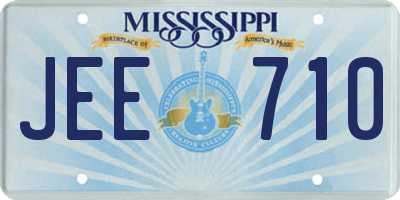 MS license plate JEE710