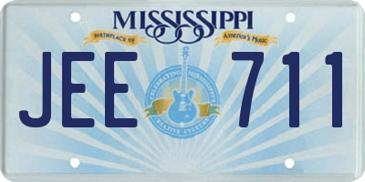 MS license plate JEE711