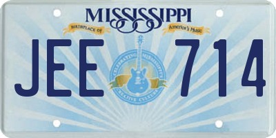 MS license plate JEE714