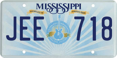 MS license plate JEE718