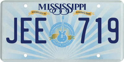 MS license plate JEE719