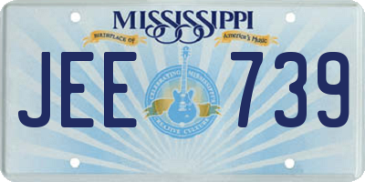 MS license plate JEE739