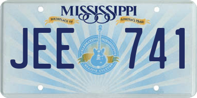 MS license plate JEE741