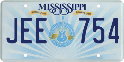 MS license plate JEE754