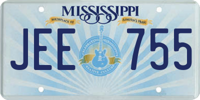 MS license plate JEE755