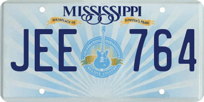 MS license plate JEE764