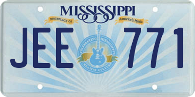 MS license plate JEE771