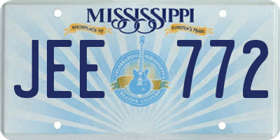 MS license plate JEE772