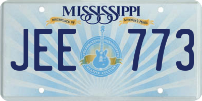 MS license plate JEE773