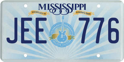 MS license plate JEE776