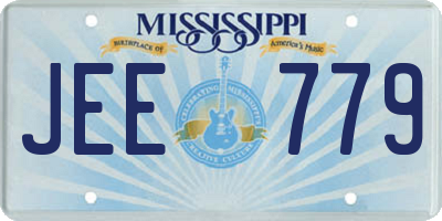 MS license plate JEE779