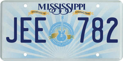 MS license plate JEE782