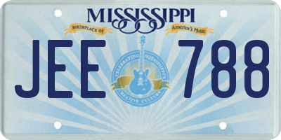 MS license plate JEE788