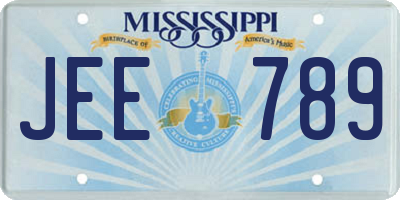 MS license plate JEE789