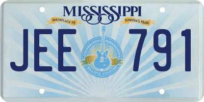 MS license plate JEE791