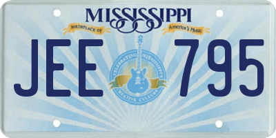 MS license plate JEE795