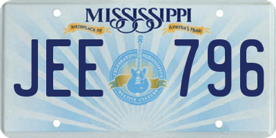 MS license plate JEE796