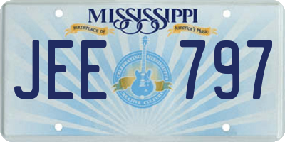 MS license plate JEE797